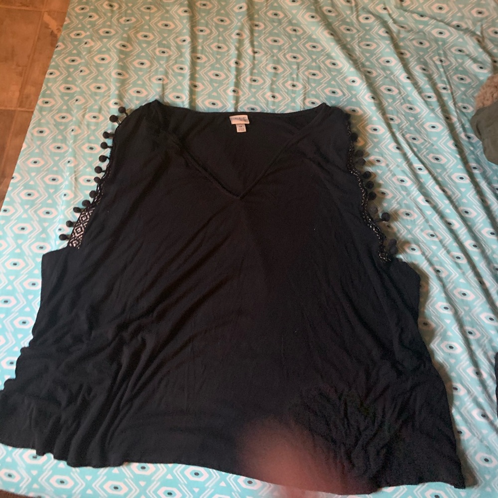 Black Aztec Detailed 4x Top from A New Day